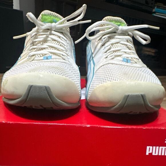 PUMA Voltaic II Mixup Womens Running sneakers size 9 white and blue #18244 - Picture 4 of 9